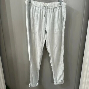 Joie Striped Casual 100% Linen Pants Size Medium